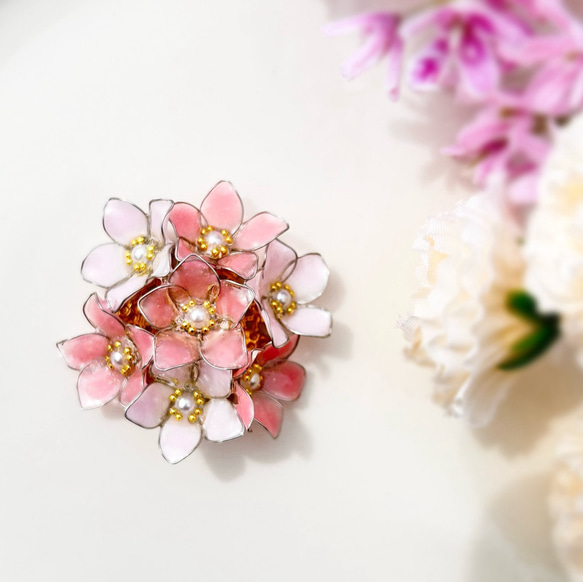 桜のポニーフック 桜 ツツジ ポニーフック・ヘアカフス Sumire帯留め