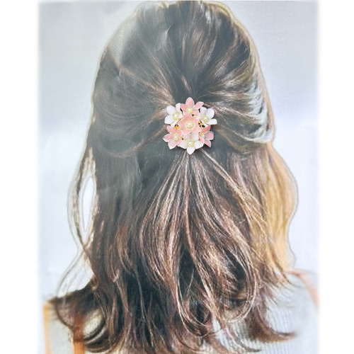 桜のポニーフック 桜 ツツジ ポニーフック・ヘアカフス Sumire帯留め