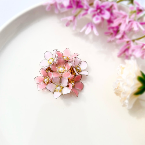 桜のポニーフック 桜 ツツジ ポニーフック・ヘアカフス Sumire帯留め