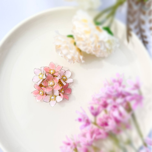 桜のポニーフック 桜 ツツジ ポニーフック・ヘアカフス Sumire帯留め