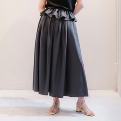 Sarasara skirt　グレー　sai　日本製　ストレスフリー　体型カバー　スカート　フリーサイズ　即納 1枚目の画像