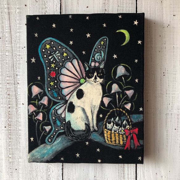 猫  cat アクリル画 原画 額装品 4_4ecd59d026e69d605aeabd98afe8