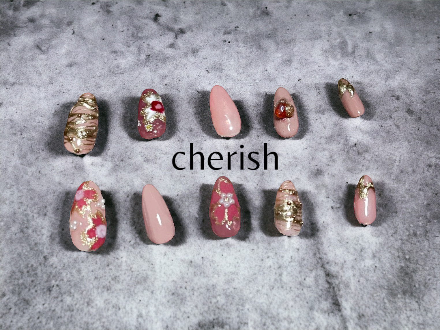 ♡桜とドットで春ネイル♡ ネイルチップ　ハンドメイド ♡桜とドットで春ネイル♡ ネイルチップ ハンドメイド ネイルケア