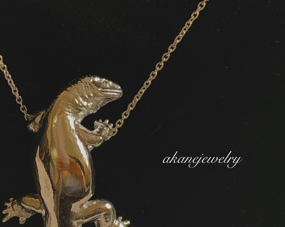 モニタートカゲのシルバーネックレス ネックレス・ペンダント