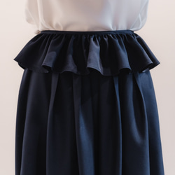 Sarasara skirt　ネイビー　sai　日本製　ストレスフリー　体型カバー　スカート　フリーサイズ　即納 8枚目の画像