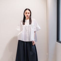 Sarasara skirt　ネイビー　sai　日本製　ストレスフリー　体型カバー　スカート　フリーサイズ　即納 15枚目の画像