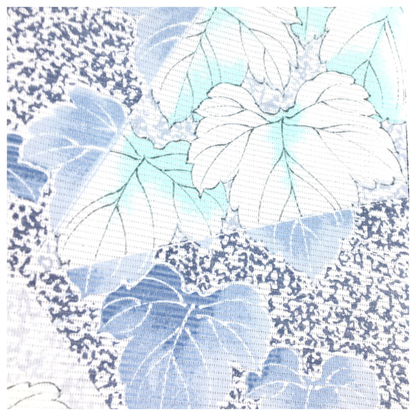 美品　夏物　半幅帯　クリーム　花模様ｘ無地　長尺470センチ 3枚目の画像