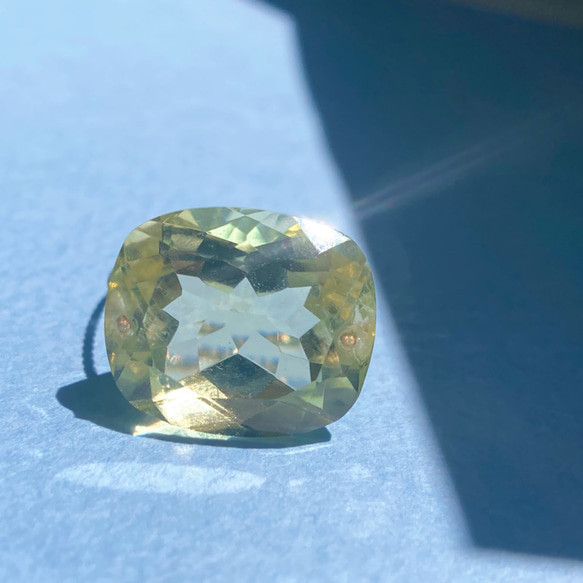 Prana candy gem ✴︎大粒レモンクォーツ✴︎宝石ルースのk14gfリング 5枚目の画像
