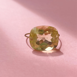 Prana candy gem ✴︎大粒レモンクォーツ✴︎宝石ルースのk14gfリング 12枚目の画像