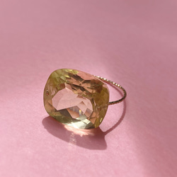 Prana candy gem ✴︎大粒レモンクォーツ✴︎宝石ルースのk14gfリング 11枚目の画像