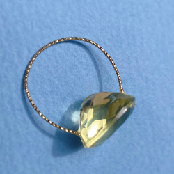 Prana candy gem ✴︎大粒レモンクォーツ✴︎宝石ルースのk14gfリング 10枚目の画像