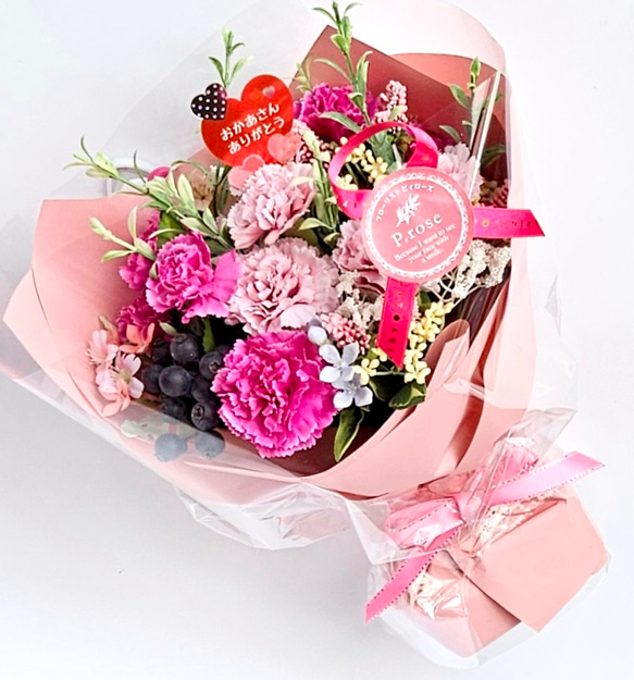 creema限定　母の日に贈る感謝の花束カーネーションピンク 2枚目の画像