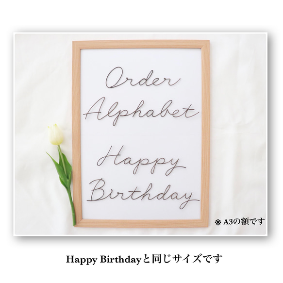 order alphabet  * standardタイプ *  wire art 虫ピン付属　オーダー 7枚目の画像