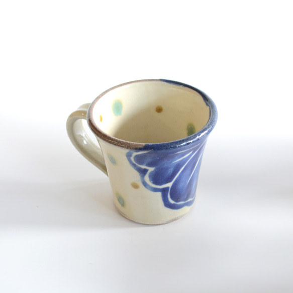 【やちむん 幸陶器】青花 マグカップ (小)　 4枚目の画像
