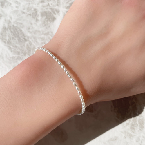 極小バロック本真珠ブレス 淡水パール 結婚式 ウエディング フォーマル