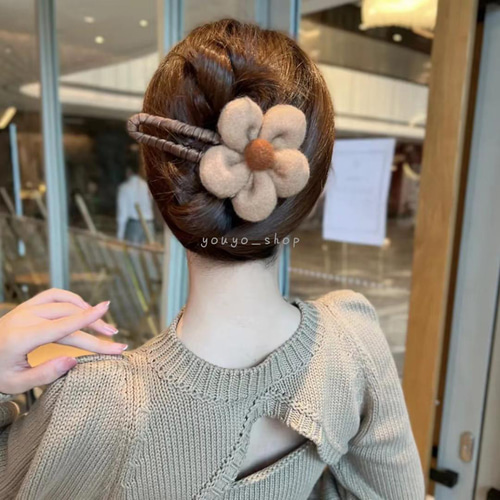 ヘアクリップ 花 髪飾り まとめ髪 ヘアアレンジ フラワー 花