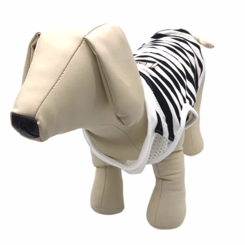 犬服ピンクゼブラSサイズスカート付きハンドメイド