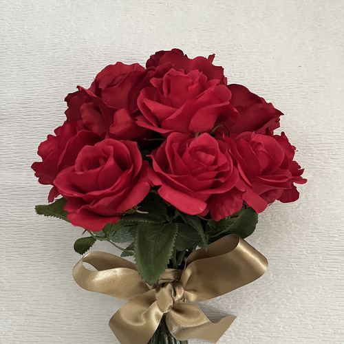 アーティフィシャルフラワー赤薔薇クラッチブーケ ブーケ Flower