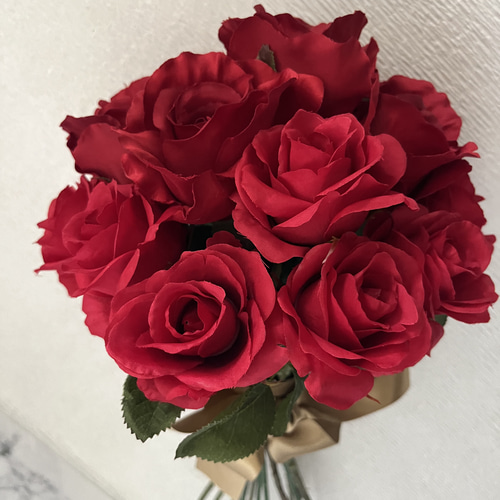 アーティフィシャルフラワー赤薔薇クラッチブーケ ブーケ Flower