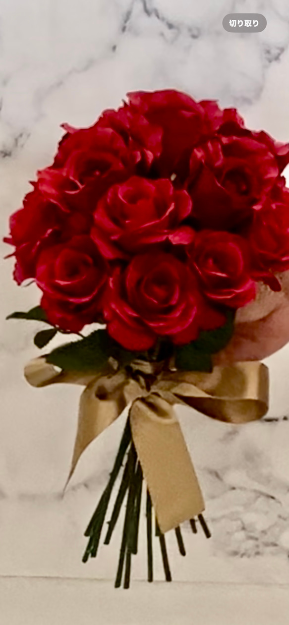 予約販売 アーティフィシャルフラワー赤薔薇クラッチブーケ ブーケ Flower ブーケ・ブートニア