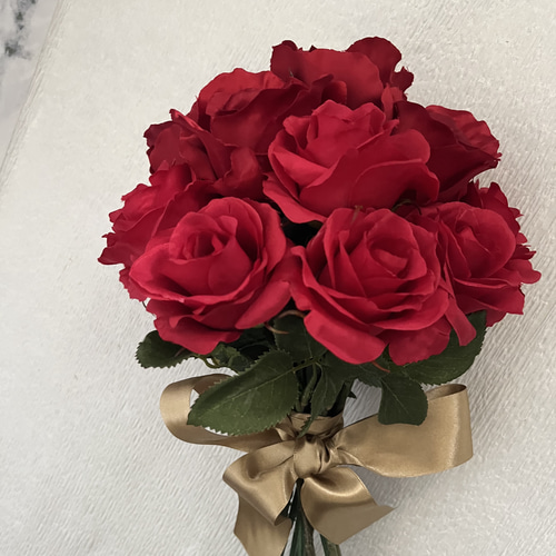 アーティフィシャルフラワー赤薔薇クラッチブーケ ブーケ Flower