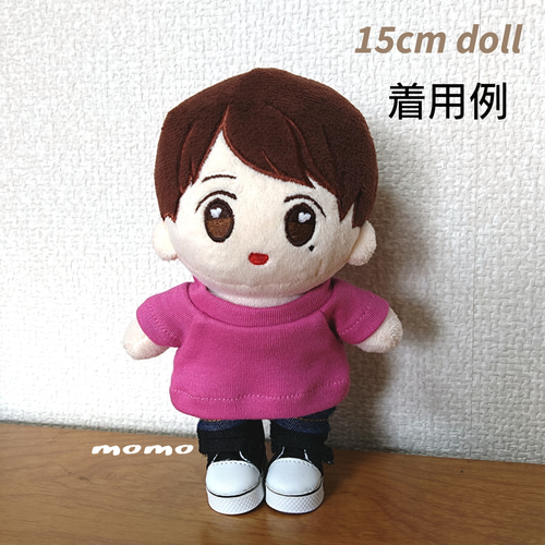 ぬいぐるみ服 着せ替え 15cm ピンクTシャツ ぬいぐるみ momo ぬいぐるみ服 着せ替え 15cm ピンクTシャツ ぬいぐるみ momo