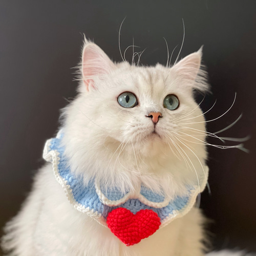 つまみ細工(黒×ピンク)わんちゃん猫ちゃん用襟つき首輪 ピンク系(①)わんちゃん猫ちゃん用襟つき首輪