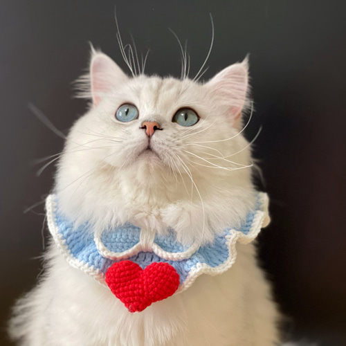 EMY's Gallery 猫襟 ワンちゃん襟 首輪 カギ編み 犬襟 つけ襟