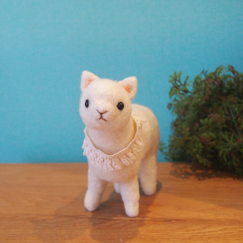 ふわふわアルパカさん♪羊毛フェルト 羊毛フェルト Milkyreko 通販