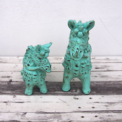 おうまさんのオブジェ　親子セット◆陶器◆テラコッタ◆置物◆馬◆ 3枚目の画像