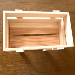 プランタースタンド　木製鉢カバー　ヒノキ　脚付き　ハンドメイド　インテリア雑貨 5枚目の画像