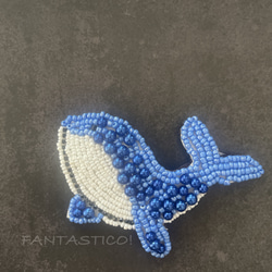 お得な3個セット❤️海の生き物ビーズ刺繍ブローチ♪デリカビーズラインストーンクジラ鯨ヒトデタツノオトシゴスターフィッシュ 4枚目の画像