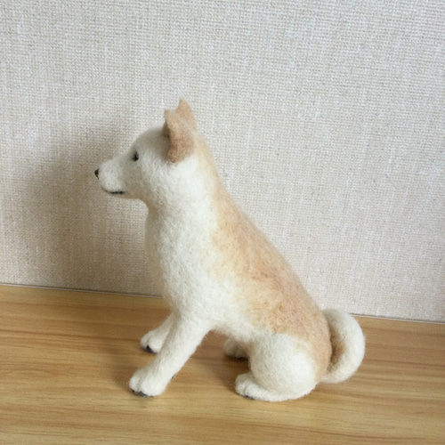羊毛フェルト 白柴 白い犬 羊毛フェルト masapan 通販 17534362