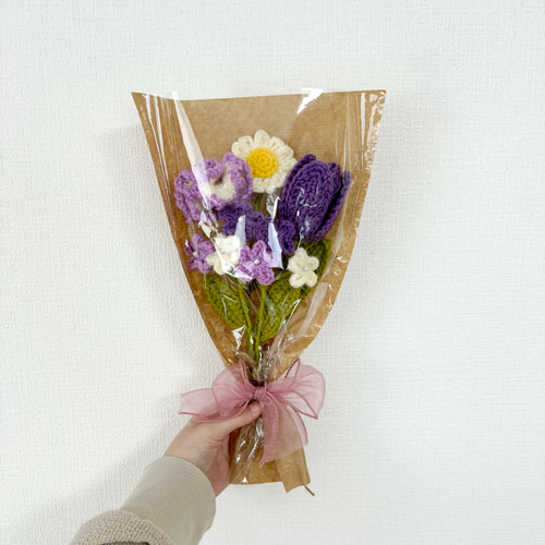 カーネーション】carnation プレゼント かぎ針編み 毛糸 枯れ