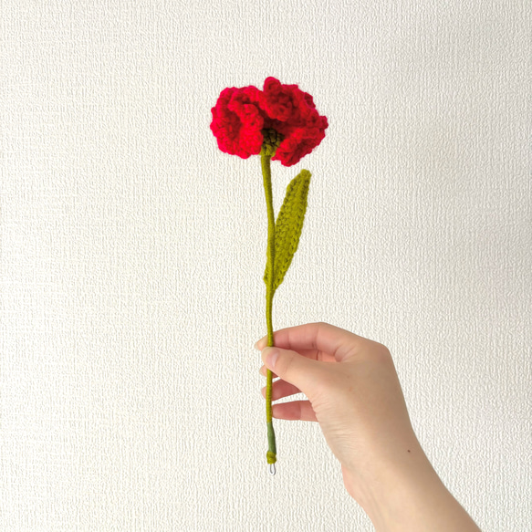 【カーネーション】carnation プレゼント　かぎ針編み　毛糸　枯れない花　枯れない花束　母の日限定セール　母の日 4枚目の画像