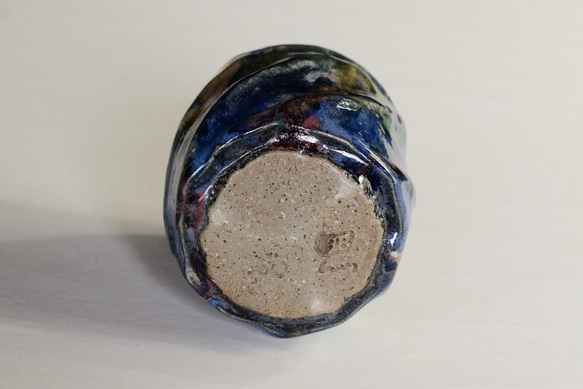 流れるブルーのカップ(Aw-030) 5枚目の画像
