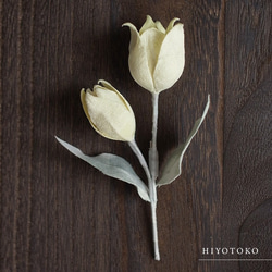 布花作品♡チューリップアレンジ 7【作る手順】こうやって布花は出来ています＊チューリップ編