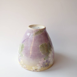 母の日Creema陶器市2024工房ゆずりは   お湯呑　 薄い紫色系の花柄がとても綺麗な絵柄　色彩花   43108 11枚目の画像