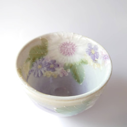 母の日Creema陶器市2024工房ゆずりは   お湯呑　 薄い紫色系の花柄がとても綺麗な絵柄　色彩花   43108 17枚目の画像