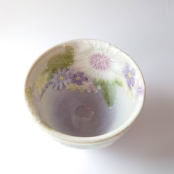 母の日Creema陶器市2024工房ゆずりは   お湯呑　 薄い紫色系の花柄がとても綺麗な絵柄　色彩花   43108 14枚目の画像