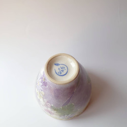 母の日Creema陶器市2024工房ゆずりは   お湯呑　 薄い紫色系の花柄がとても綺麗な絵柄　色彩花   43108 12枚目の画像