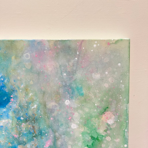 抽象画 金色フレーム付き F12 大きなキャンバス 金箔抽象画 F12 Large Canvas- Soft