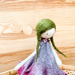 Lサイズ　フェルト人形飾り　ドールnasan-08 桜花 春スプリングギフト母の日新調　キーホルダー 10枚目の画像