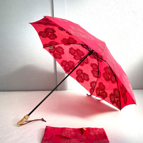 ☆オーダー制☆ミナペルホネンタンバリン日傘（ネイビー×グリーン）