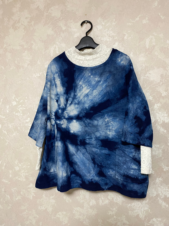 藍染めチュニック(絞り染め)17 チュニック GOODWAY 通販｜Creema  