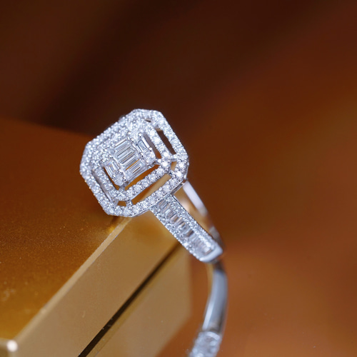 天然ダイヤモンドリング0.6ct k18 指輪・リング パール大好き