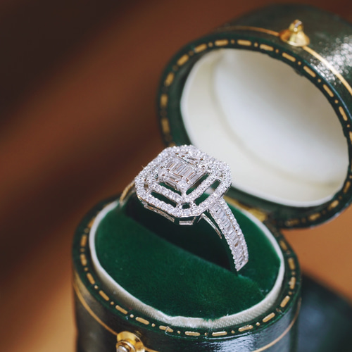 天然ダイヤモンドリング0.6ct k18 指輪・リング パール大好き