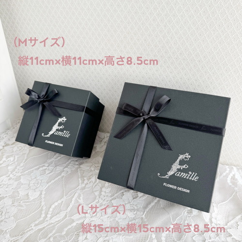 上品アンティークピンク♡カップローズのフラワーボックス[Lサイズ