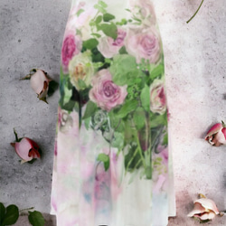 【受注製作】XXS～7XL❤ウェストゴム❤「シャビーシックピンク」フレアースカート 2枚目の画像