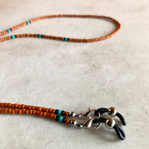 ♪650 ❤️ アンティーク　ビーズ　マスクチェーン　メガネチェーン　ハンドメイド チェコビーズのアンティーク調メガネチェーン グラスコード